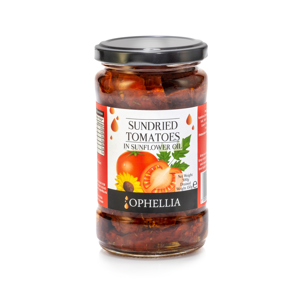 sensor Ecology Bungalow Saulėje džiovinti pomidorai saulėgražų aliejuje Ophellia, 300 g