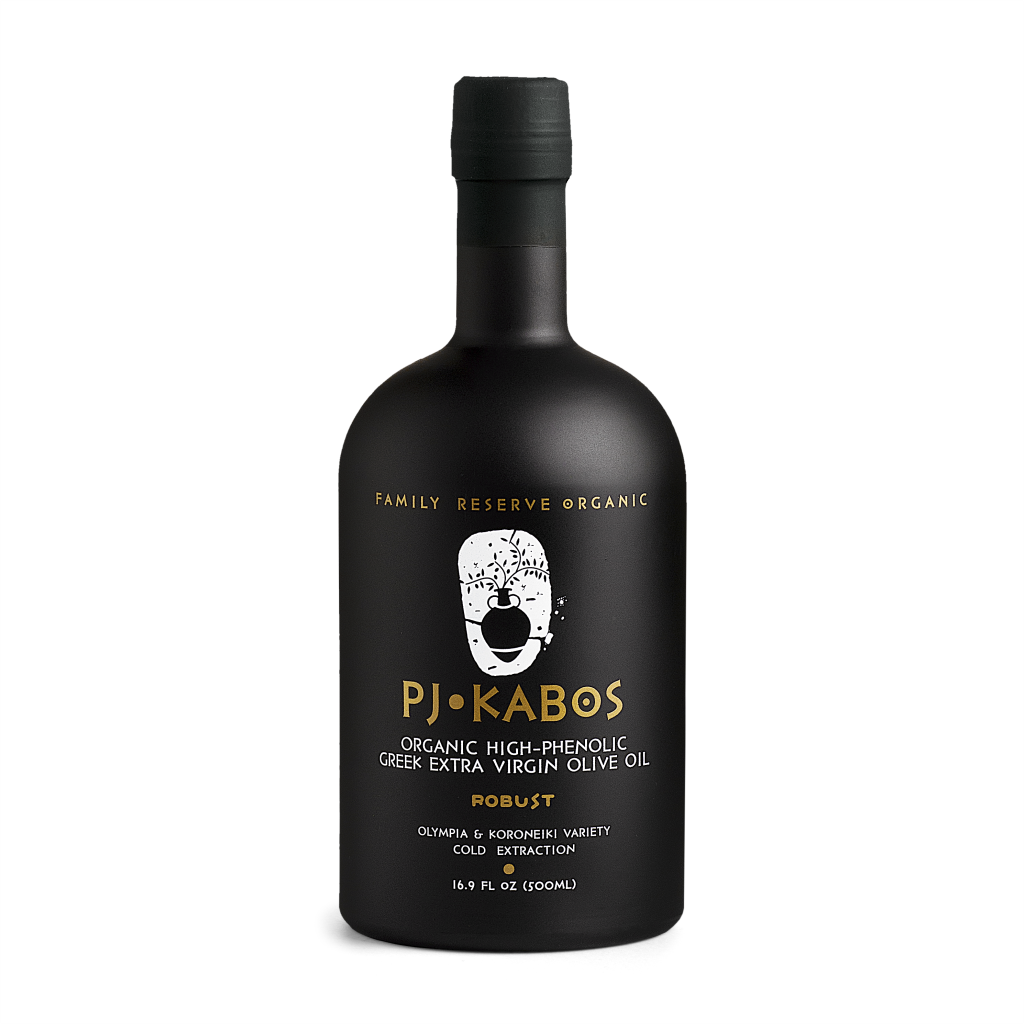 Ekologiškas labai daug polifenolių turintis ypač tyras alyvuogių aliejus PJ Kabos Family Reserve - Robust, 500 ml
