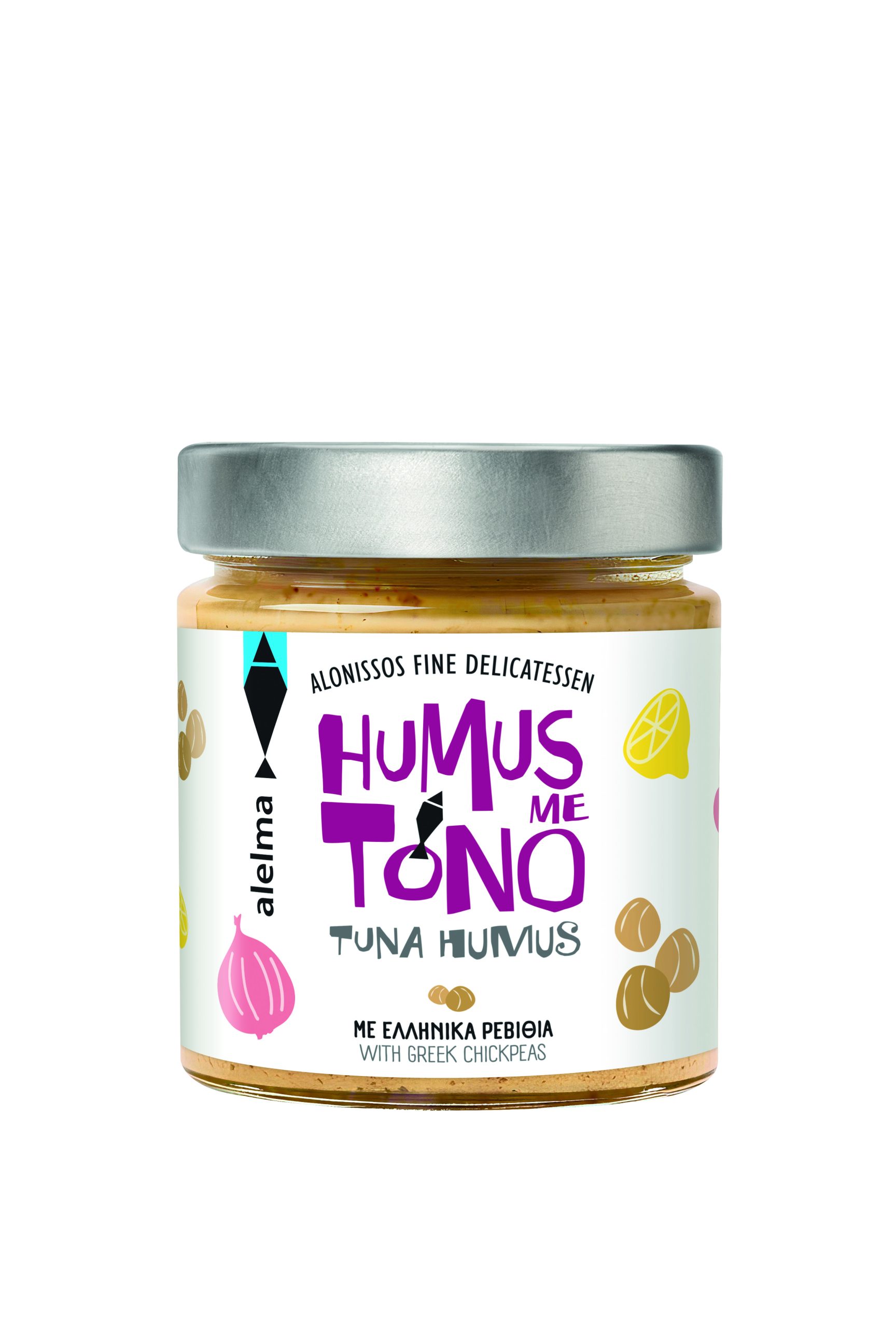Tunas su humusu Alelma 225 g – kreminės tekstūros žuvies užtepas